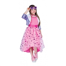 COSTUME BARBIE PRINCIPESSA DIVA 8-10 ANNI CON OCCHIALI