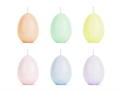 CANDELA A FORMA DI UOVO 7 CM COLORE ASSORTITO