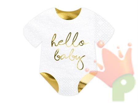 TOVAGLIOLI SAGOMATI BODY BAMBINO HELLO BABY 20 PZ 16X16 CM