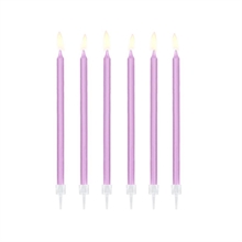 CANDELINE STELO LILLA 14 CM 12 PZ