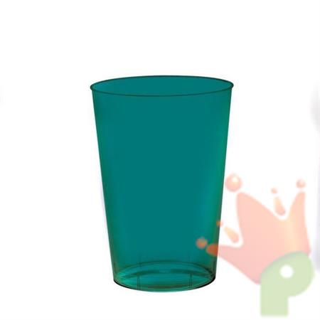 BICCHIERI 230CC TRASPARENTE TEAL GREEN 10PZ