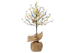 ALBERO DI PASQUA CON UOVA COLORATE IN POLISTIROLO H.40X20 CM