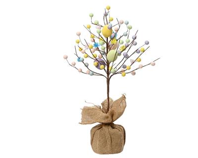 ALBERO DI PASQUA CON UOVA COLORATE IN POLISTIROLO H.40X20 CM