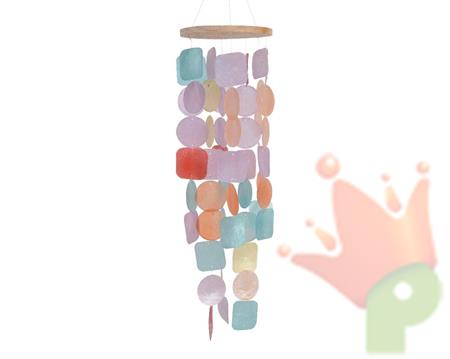 DECORAZIONE DA APPENDERE CON PENDENTI MULTICOLOR H.48,5X14,5 CM