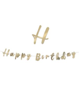 FESTONE SCRITTA ITALIC HAPPY BIRTHDAY 300 CM