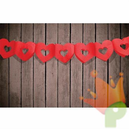 FESTONE IN CARTA CUORI ROSSI 13X3MT