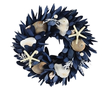 DECORAZIONE GHIRLANDA BLU CONCONCHIGLIE STELLE MARINE 24X6,5 CM