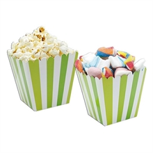 SWEETY BOX 6,5X8X6,5CM STRIPES VERDE MELA 6PZ