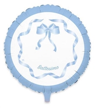 PALLONCINO MYLAR 24INCH 60CM BATTESIMO CELESTE