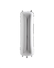 PALLONCINO MYLAR LETTERA I 40INCH 102CM ARGENTO
