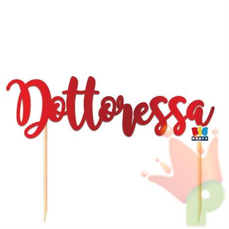 CAKE TOPPER LAUREA DOTTORESSA ITALIC 20X14 CM