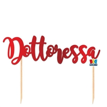 CAKE TOPPER LAUREA DOTTORESSA ITALIC 20X14 CM