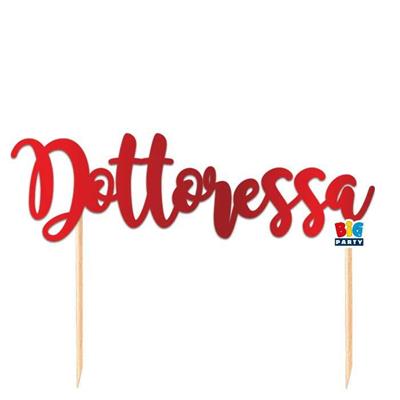 CAKE TOPPER LAUREA DOTTORESSA ITALIC 20X14 CM