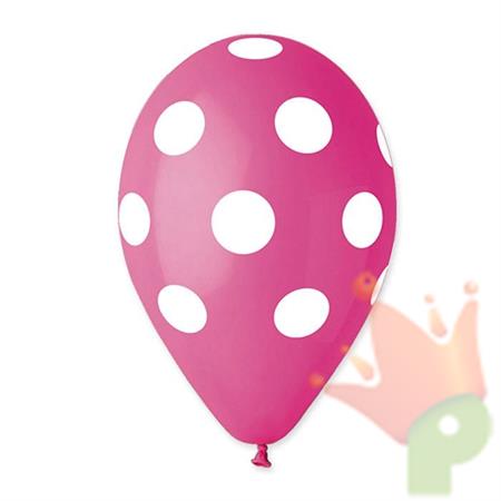 PALLONCINI POIS FUCSIA 12INCH 30 CM 100 PZ