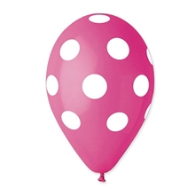 PALLONCINI POIS FUCSIA 12INCH 30 CM 100 PZ