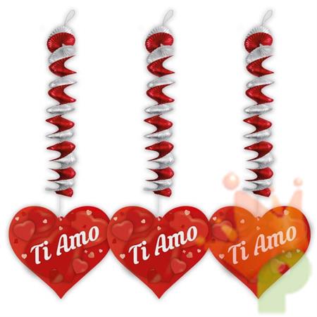 PENDENTE CUORE AMORE 3 PZ 20X80 CM