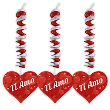 PENDENTE CUORE AMORE 3 PZ 20X80 CM