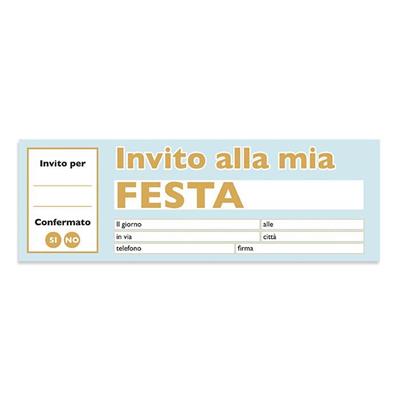 INVITI ASSRGNO BUON COMPLEANNO CHIC CELESTE 21X7 CM 20 PZ