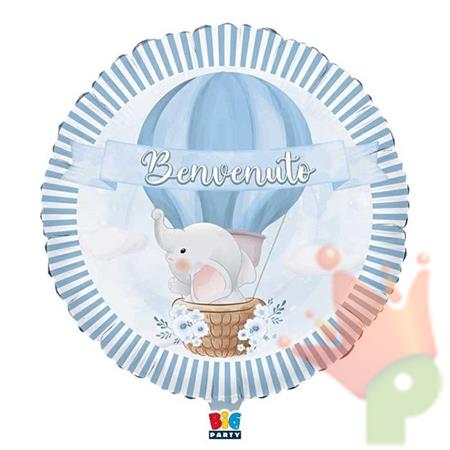 PALLONCINO MYLAR BENVENUTO 45 CM 18 INCH