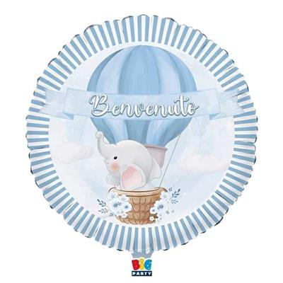 PALLONCINO MYLAR BENVENUTO 45 CM 18 INCH