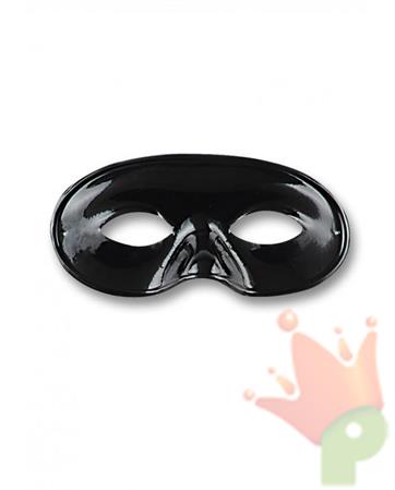 MASCHERA DOMINO IN PLASTICA NERA