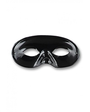 MASCHERA DOMINO IN PLASTICA NERA