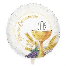 PALLONCINO MYLAR 18INCH 45CM SANTA COMUNIONE