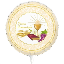 PALLONCINO MYLAR 9INCH LA MIA COMUNIONE 5PZ