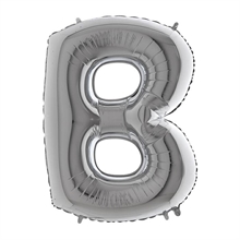 PALLONCINO MYLAR LETTERA B ARGENTO 102 CM 40 INCH