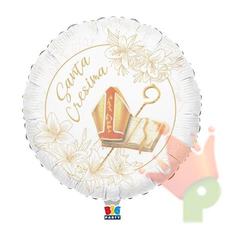 PALLONCINO MYLAR SANTA CRESIMA 18 INCH 45 CM