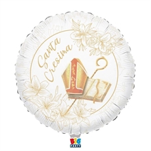 PALLONCINO MYLAR SANTA CRESIMA 18 INCH 45 CM