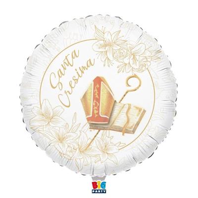 PALLONCINO MYLAR SANTA CRESIMA 18 INCH 45 CM