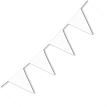 FESTONE BANDIERINE BIANCHE 10 MT