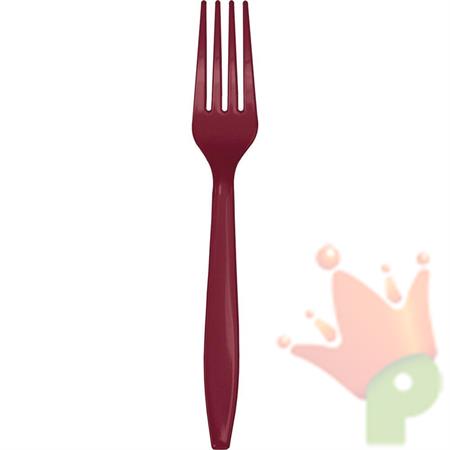 FORCHETTE IN PLASTICA BORDEAUX 24 PZ