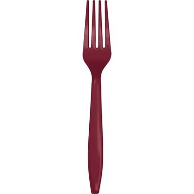 FORCHETTE IN PLASTICA BORDEAUX 24 PZ