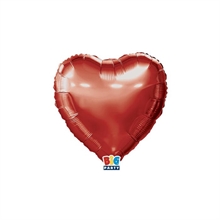 PALLONCINO MYLAR CUORE ROSSO METAL 25 CM 5 PZ