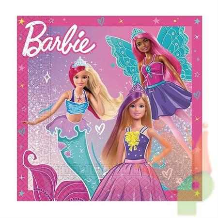 TOVAGLIOLI CARTA BARBIE FANTASY 33X33 CM 20 PZ