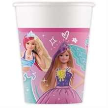 BICCHIERI PLASTICA BARBIE FANTASY 200 ML 8 PZ