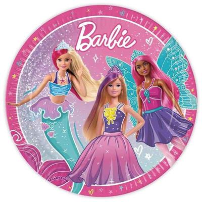 PIATTI IN CARTA BARBIE FANTASY 23 CM 8 PZ