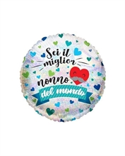 PALLONCINO MYLAR 18INCH SEI IL MIGLIOR NONNO DEL MONDO