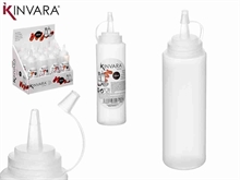 BARATTOLO PER SALSE IN PLASTICA TRASPARENTE 200 ML 5X18 CM