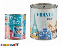 SALVADANAIO IN METALLO ASSORTITO 10X10X12 CM