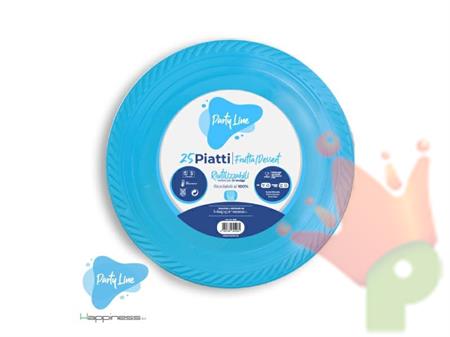 PIATTI DESSERT CELESTI 17 CM 25 PZ