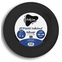 PIATTI DESSERT NERI 17 CM 25 PZ