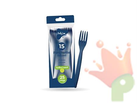 FORCHETTE BLU IN PLASTICA RIUTILIZZABILE 15 PZ