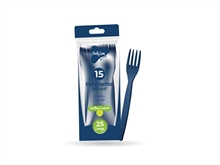 FORCHETTE BLU IN PLASTICA RIUTILIZZABILE 15 PZ