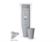 BICCHIERI ARGENTO IN PLASTICA 200 CC 50 PZ