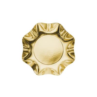 PIATTI FONDI ORO LUCIDO 10 PZ 20 CM