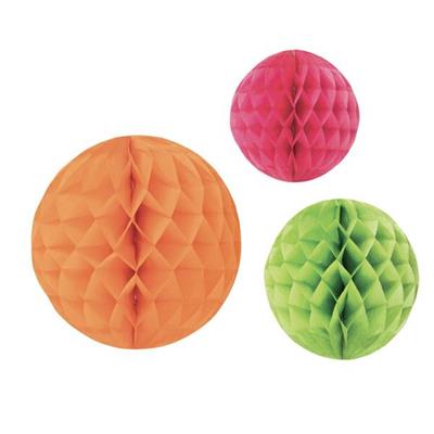 SFERE IN CARTA NIDO D'APE 3 PZ MULTICOLOR 30/25/20 CM