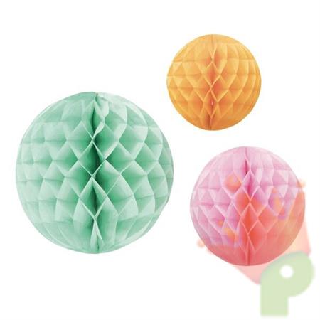 SFERE IN CARTA NIDO D'APE 3 PZ MACARON 30/25/20 CM